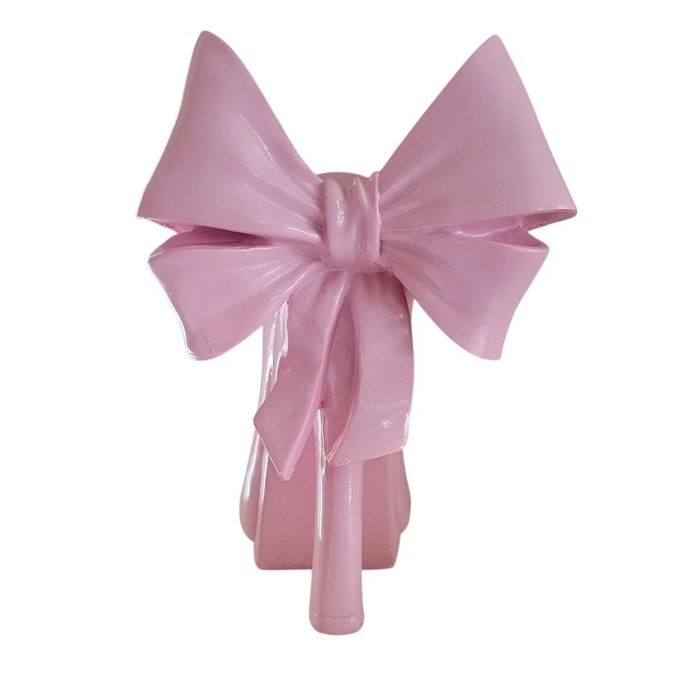 Unbranded Pink High Heel Shoe Figurine Home Decor Pink New Bow Peep Toe‎ Accent